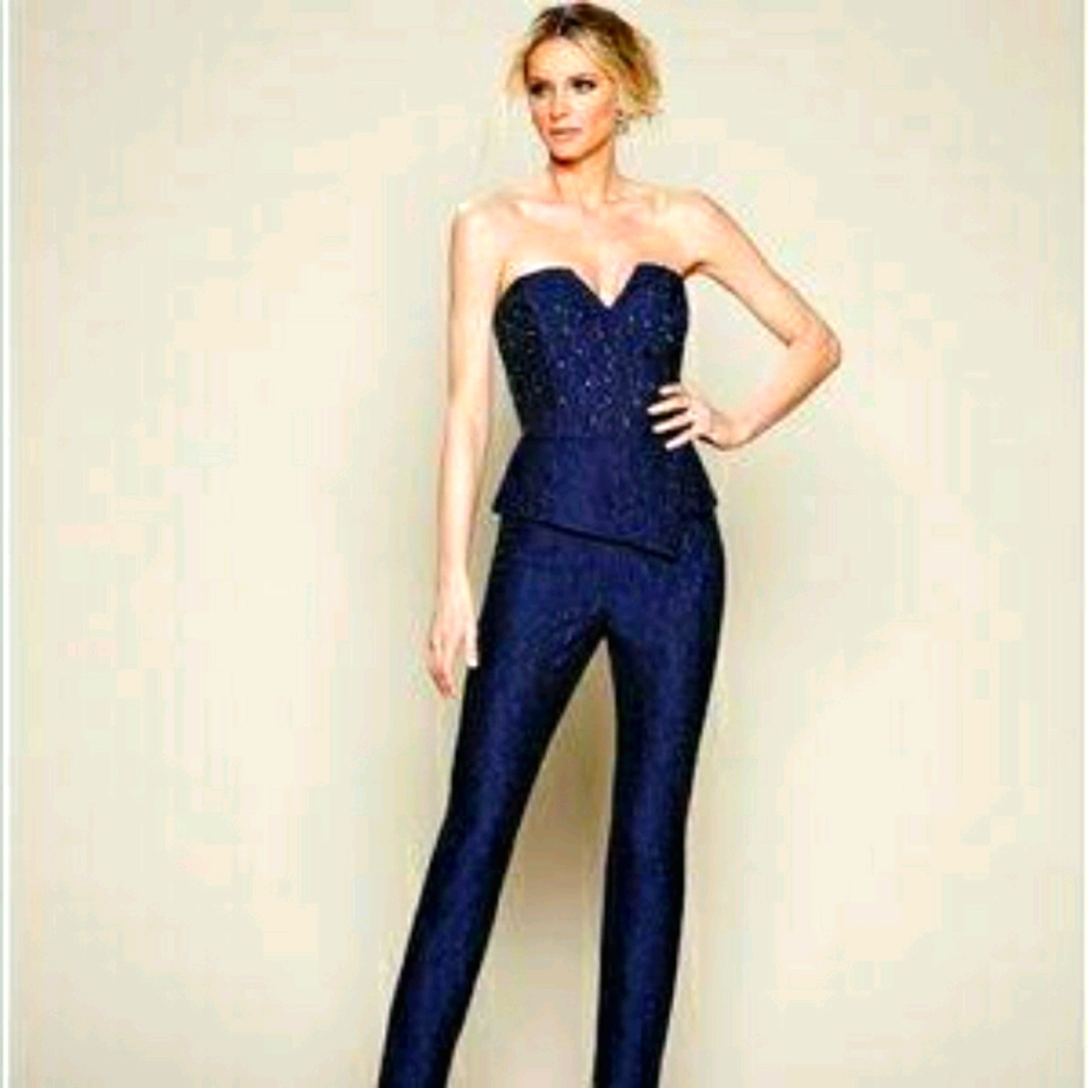 Adrianna Papell Embroidered Jumpsuit